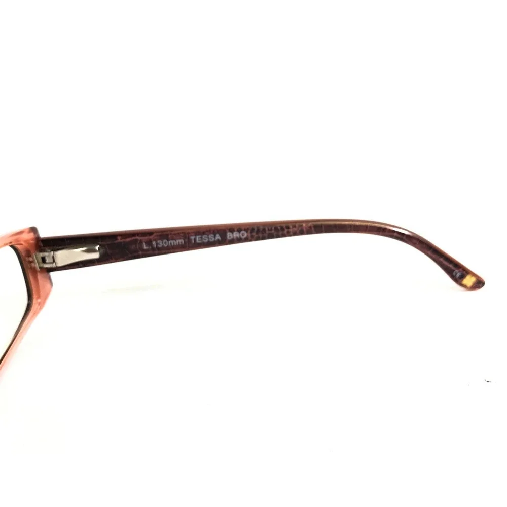 BCBGMAXAZRIA Eyeglasses Frames TESSA BRO Brown Pink Rectangle Full Rim 49-15-130